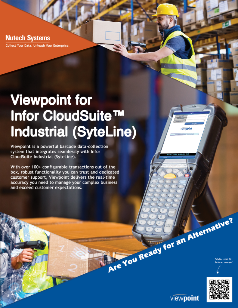 Informative document about Viewpoint for SyteLine product and features.